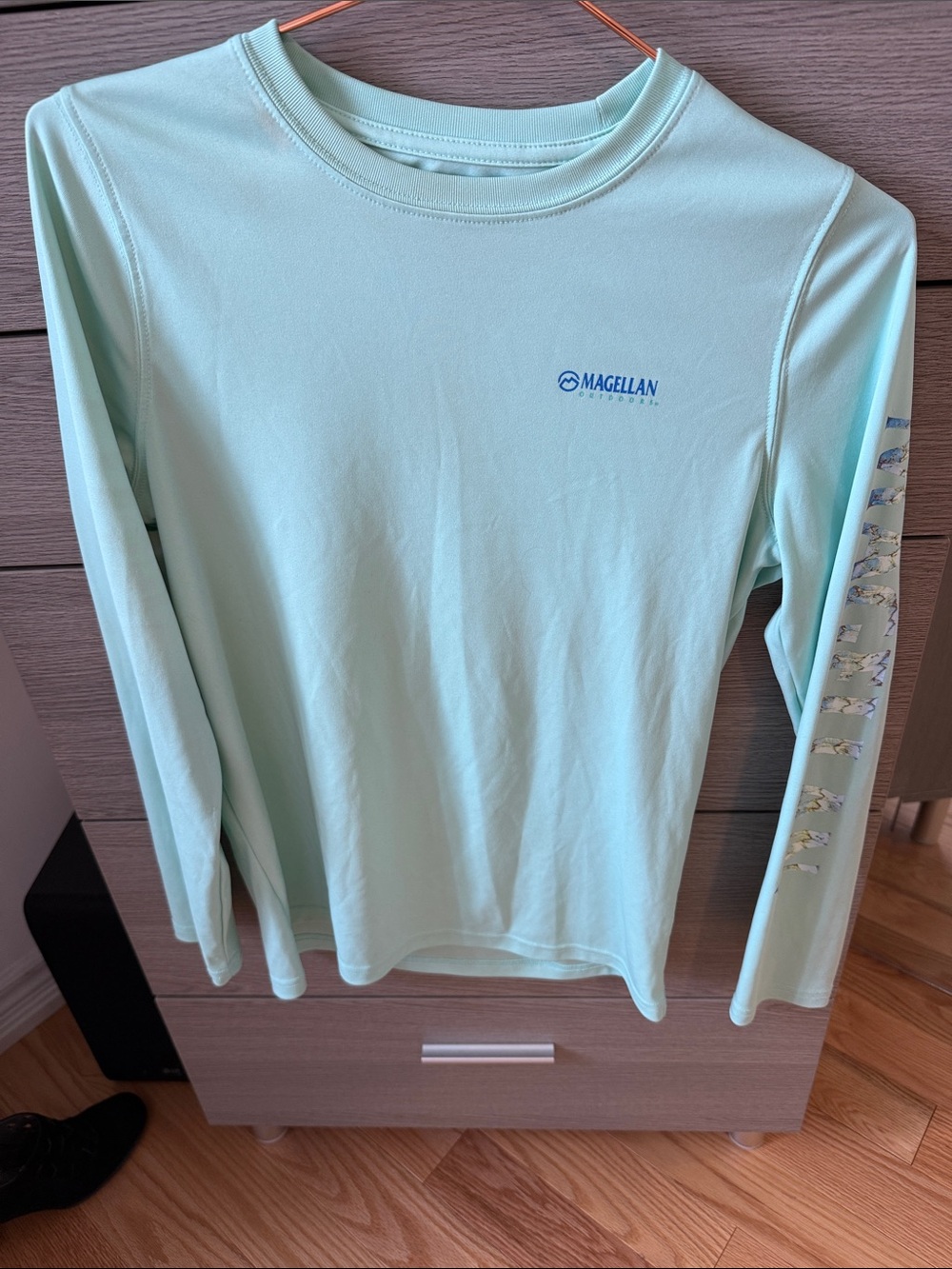Magellan Outdoors Kids Long Sleeve Performance Tee - Mint Green